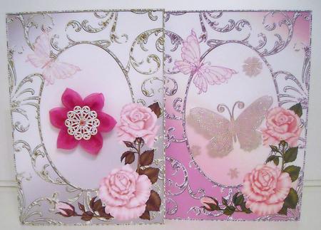 Roses and Butterflies Card Set 4 by Pam Stubley