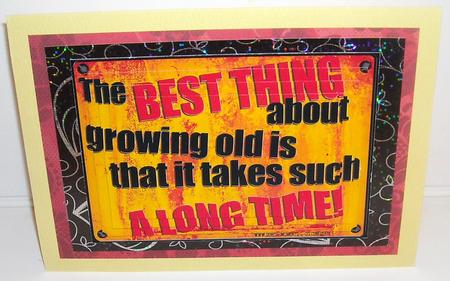 A4 Fun Novelty Senior Moment Saying Card Topper by Pam Stubley