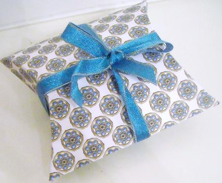 Gold and Blue Medallions Backing Paper by Pam Stubley