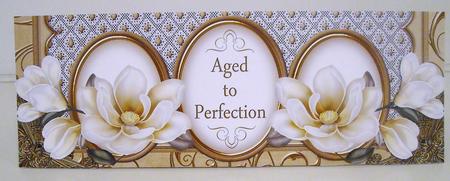 Cream Magnolia Aged Perfection Large Dl Decoupage Card Kit by Pam Stubley