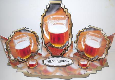 Triple Twist Easel Card - Glass Half Full by Pam Stubley