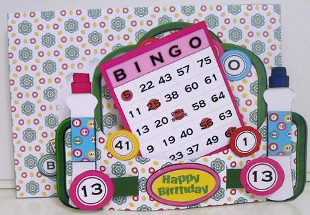Bingo Push Through Card Kit by Pam Stubley