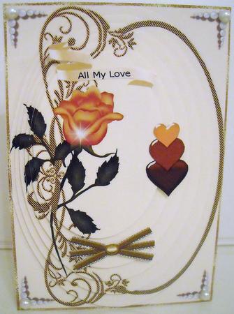Peach Parfait - Off-center Pyramid Layers Card Topper Kit by Pam Stubley