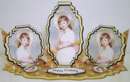 Triple Twist Easel Card - Young Girl by Pam Stubley