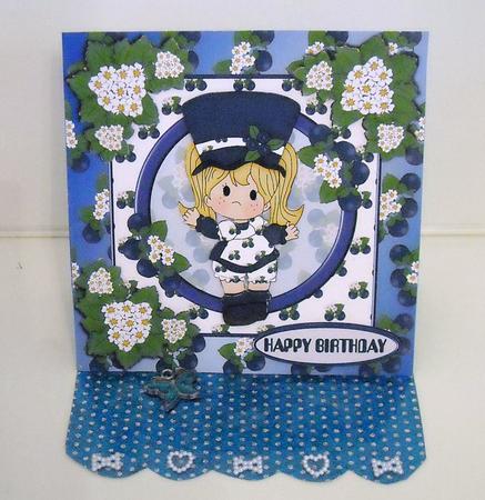 Blueberry Girl Decoupage by Pam Stubley