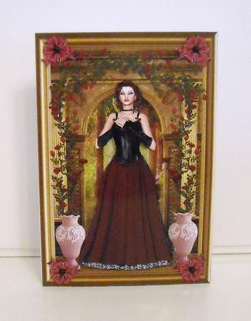 Red Roses Decoupage Topper by Pam Stubley