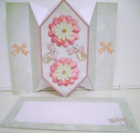 Dragonflies - Diamond Fold Card by Pam Stubley