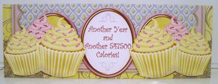 Lemon Cupcake Another 547500 Calories Large Dl Card Kit by Pam Stubley