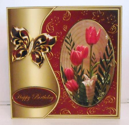 Beautiful Tulips Pyramid Card Kit 1 by Pam Stubley