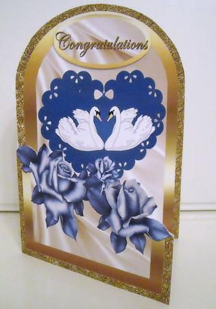 Engagement Swans and Heart Cutaway by Pam Stubley