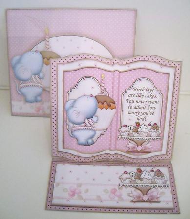 Birthdays Are Like Cakes  -  Book Easel Card Kit by Pam Stubley