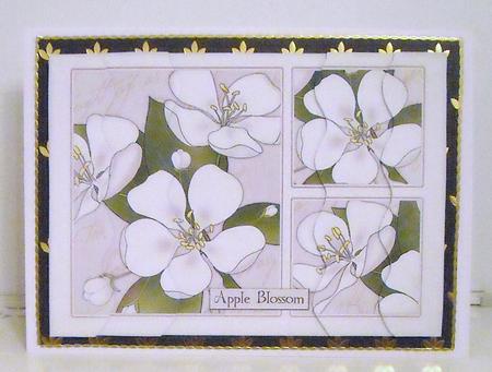 Apple Blossom Wavey Edged Side Stacker by Pam Stubley