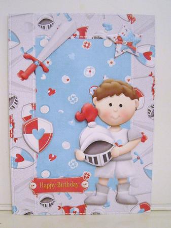 Cute Little Knight with Knight Accessories by Pam Stubley