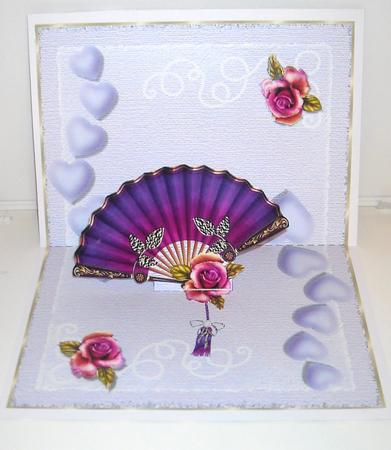 Purple Fan-tasy Corner Stacker Pop-up Card Kit by Pam Stubley