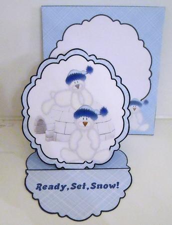 Polar Bear Brothers Pretty Edge Easel Card Kit by Pam Stubley