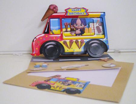 Ice Cream Van Birthday Greeting Card Kit by Pam Stubley
