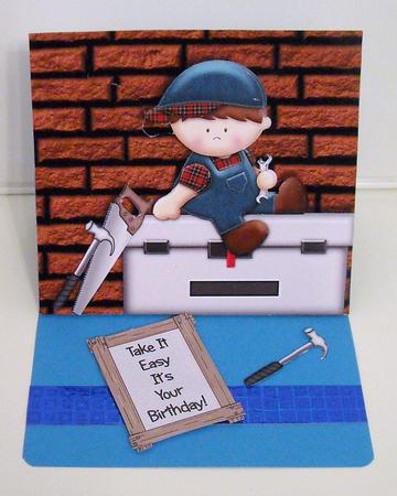 Relax DIY Card Topper Father's Day/birthday by Pam Stubley