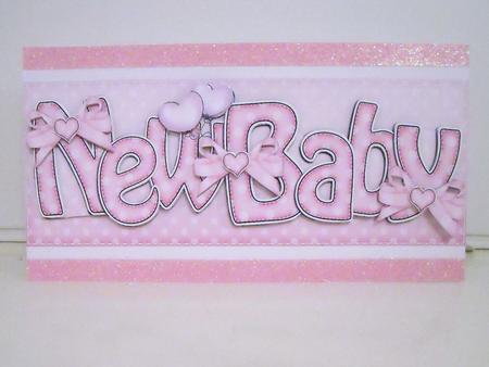 New Baby Girl Dl Quick Card Topper and 3D Decoupage by Pam Stubley