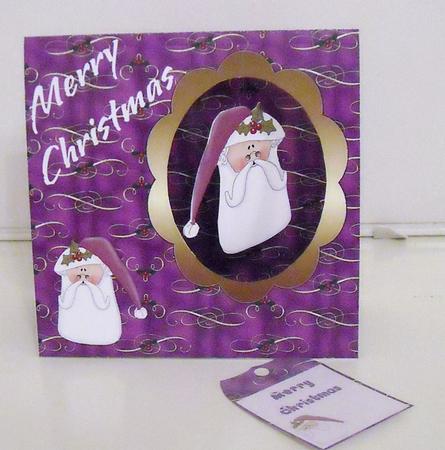 Santa's Portrait Tent Card Kit by Pam Stubley
