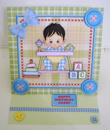 Baby Boy in a Walker by Pam Stubley