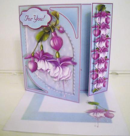 Offset Gatefold Card Kit - Fuschia by Pam Stubley