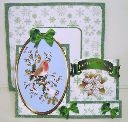 Robin and Poinsettias Side Stepper Kit by Pam Stubley