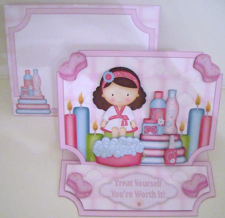 Birthday Pamper Day Birthday Easel Card Kit by Pam Stubley