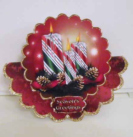 Christmas Candles Wobble Card by Pam Stubley