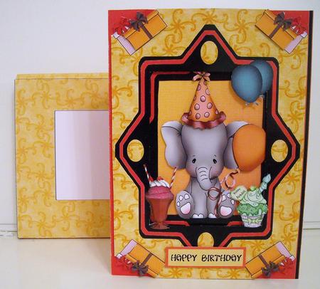 Birthday Elephant Layer Card by Pam Stubley