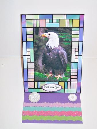 Bald Eagle in Stained Glass by Pam Stubley