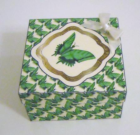 Green Swallowtail Butterfly Gift Box by Pam Stubley