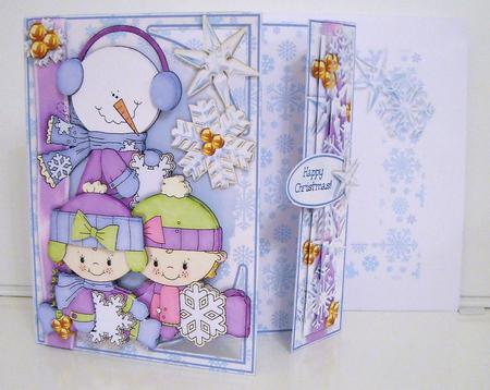 Offset Gatefold Card Kit - Snow Pals by Pam Stubley