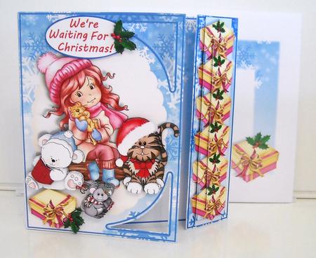 Offset Gatefold Card Kit - Waiting for Christmas by Pam Stubley