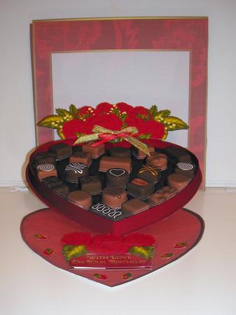 Chocolate and Rose Easel Kit with Envelope by Pam Stubley