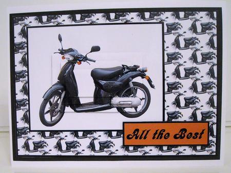 Moped Card Front by Pam Stubley