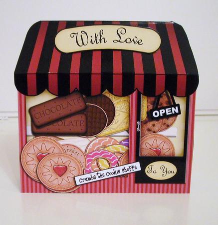 The Little Biscuit Shop Shaped Card N Decoupage by Pam Stubley