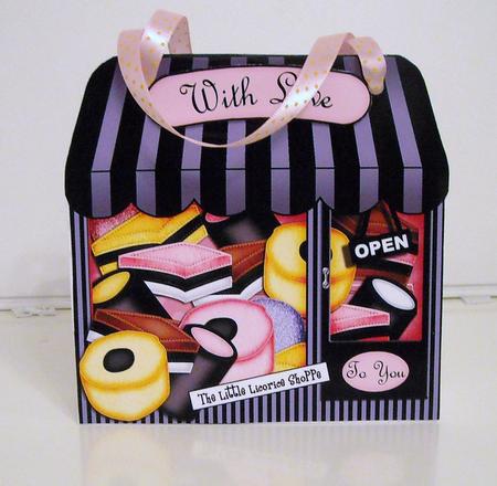 The Little Licorice Shop Shaped Card N Decoupage by Pam Stubley