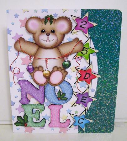 Noel Bear Star Edge Card by Pam Stubley