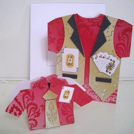 Card Shark T-shirt & Waistcoat Card & Gift Box Kit by Pam Stubley