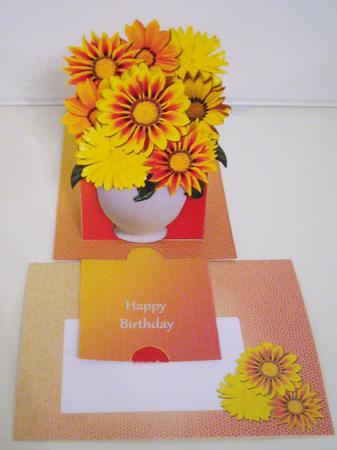 Slider-easel - Floral - Gazinnias Yellow by Pam Stubley