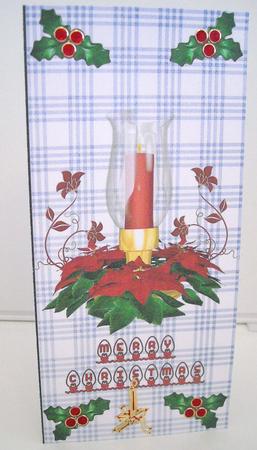 Christmas Candle Lantern Voucher Card by Pam Stubley