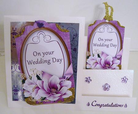 Lilac Magnolia Your Wedding Day Sentiment Tag Sheet by Pam Stubley