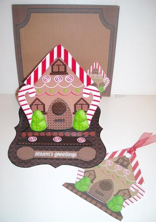 Gingerbread House Christmas Easel Card by Pam Stubley