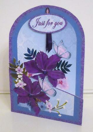 Cutaway Clematis with Buttterflies by Pam Stubley