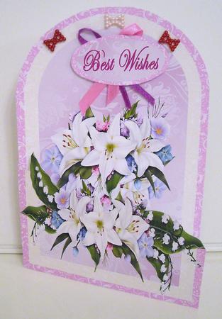 Cutaway Pink Brocade with Lilies by Pam Stubley