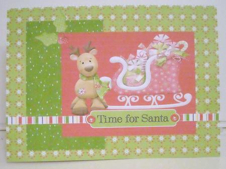 Time for Santa Calendar Backed Christmas Card by Pam Stubley