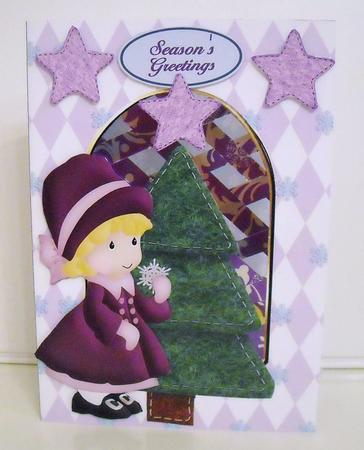 Winter Kid 4 - Trellis Card Kit by Pam Stubley