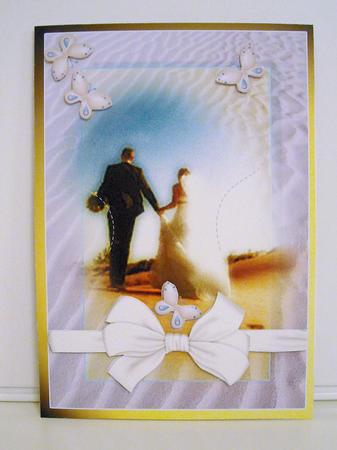 Wedding in the Sand with Butterflies and Bows by Pam Stubley