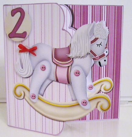 Rocking Horse Envelope Card by Pam Stubley