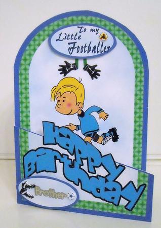 Football Cutaway - Grandson by Pam Stubley